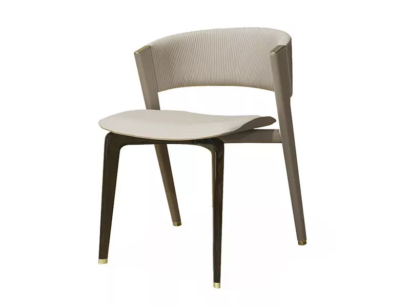 Grey Ribbed Back Dining Chair-STLOU1261