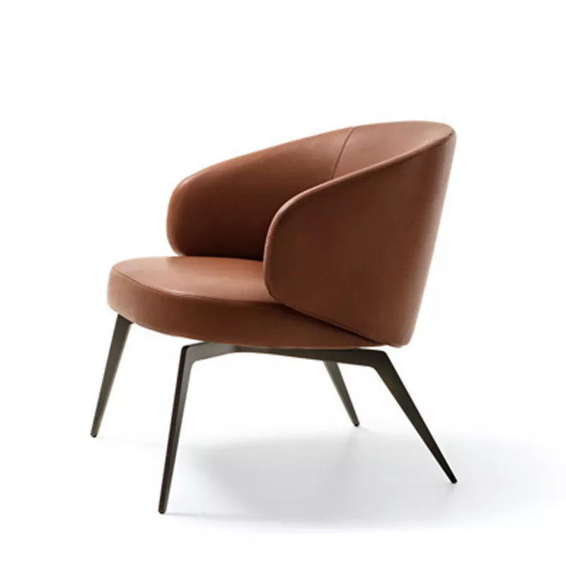 Brown Leather Lounge Armchair – STLDC530