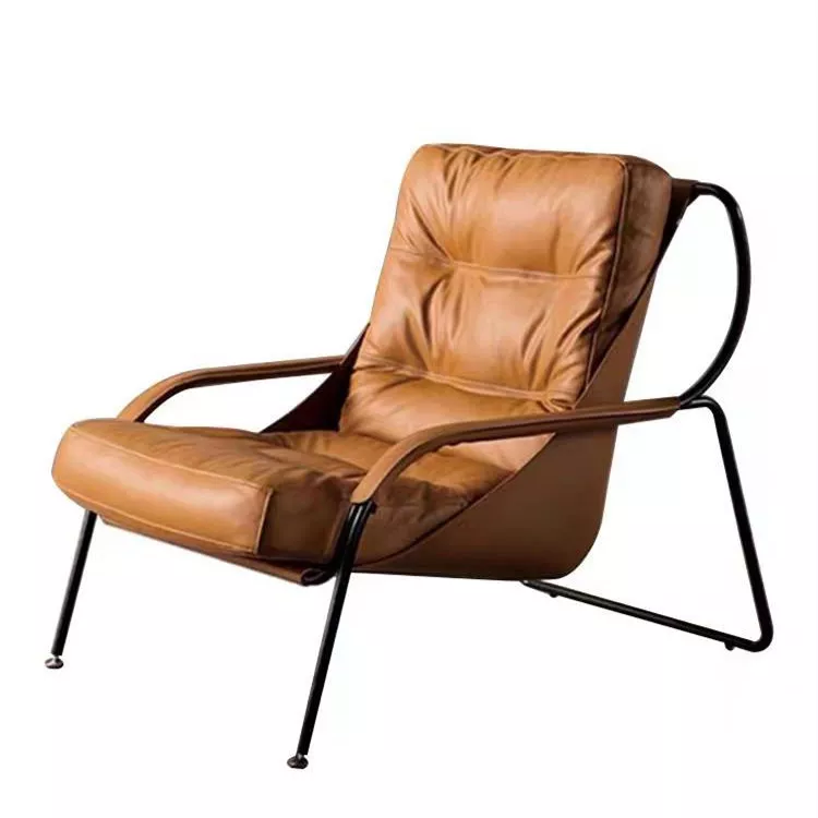 Tan Leather Modern Lounge Chair – STLDC551