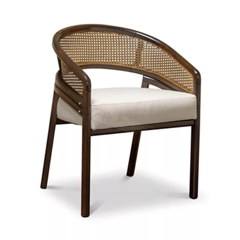 Hotel Wood Frame Rattan Back Chair-STLCH1201