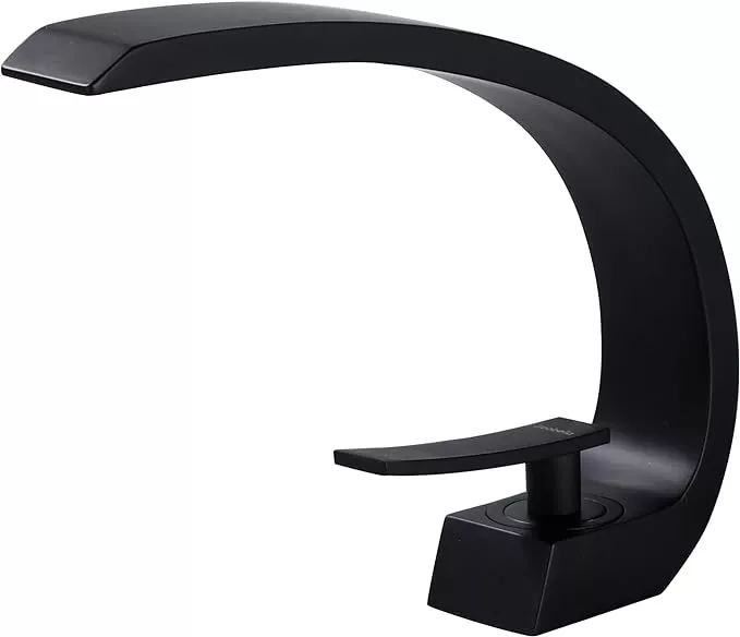 Matte Black Curved Basin Faucet STLBF2504