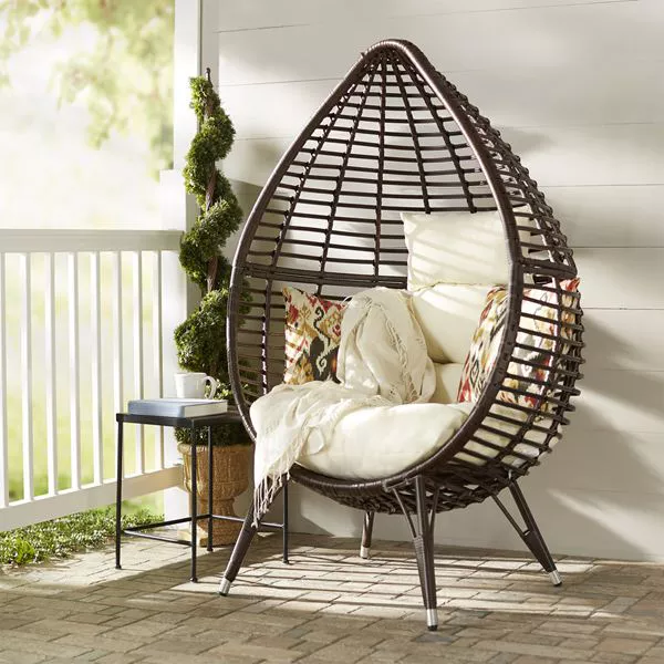 Hotel Outdoor Teardrop Rattan Lounge Chair-STLOU5288