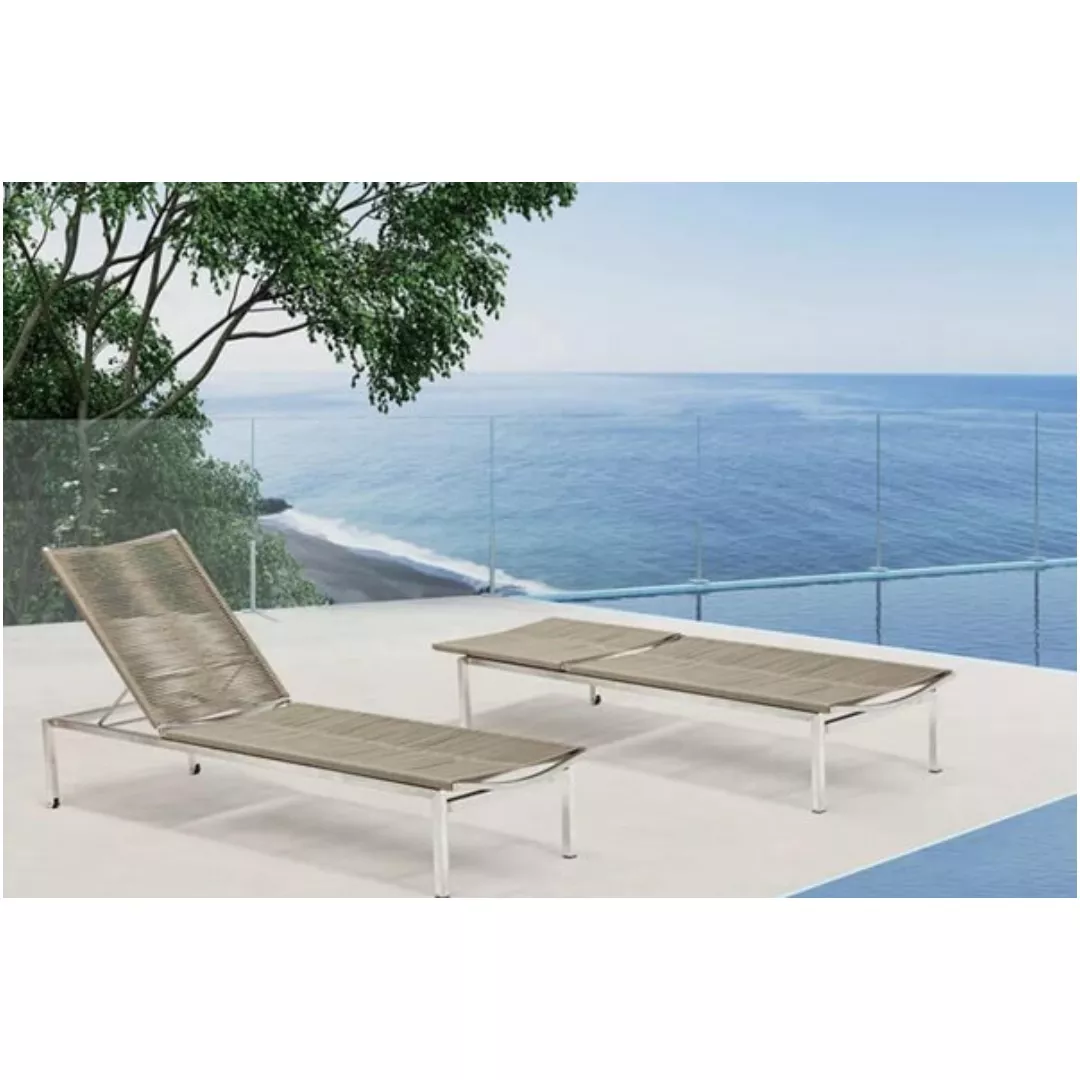 Hotel Rope Outdoor Chaise Lounge-STLOU5393