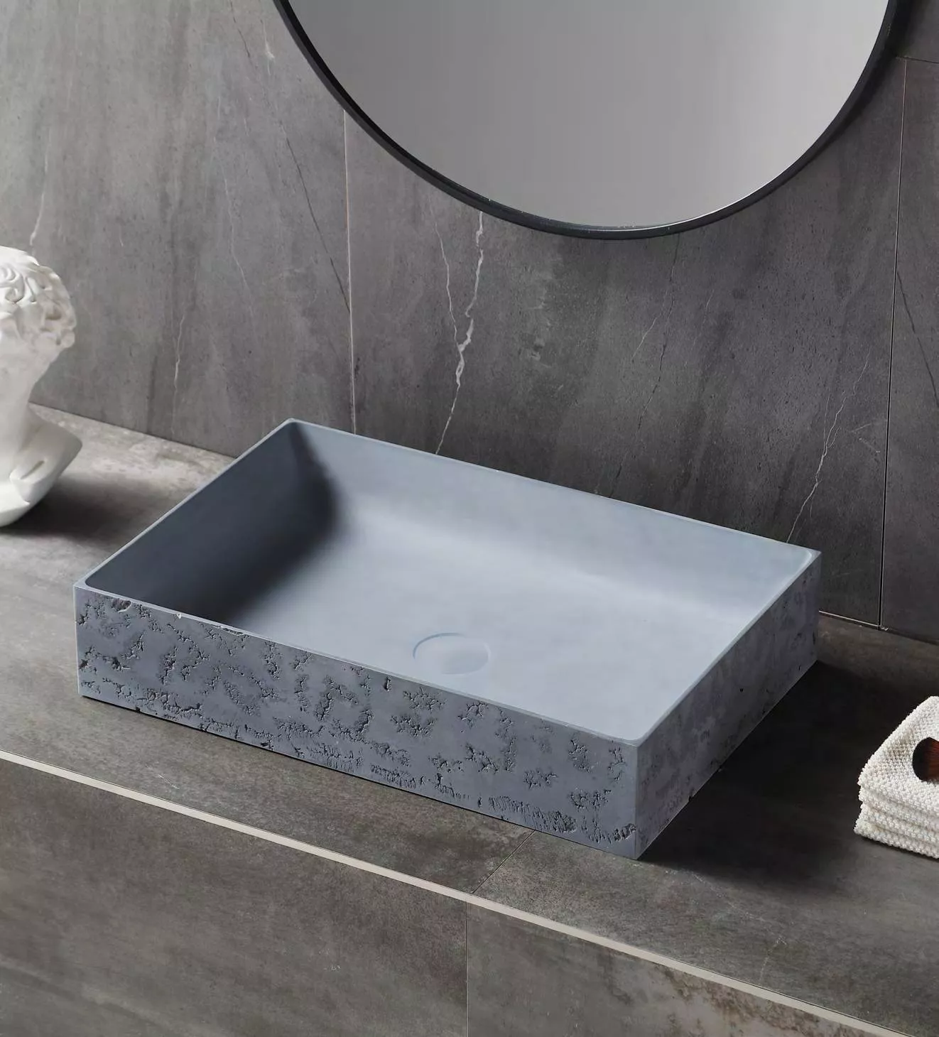 Concrete-Texture Countertop Basin – STLBS5970