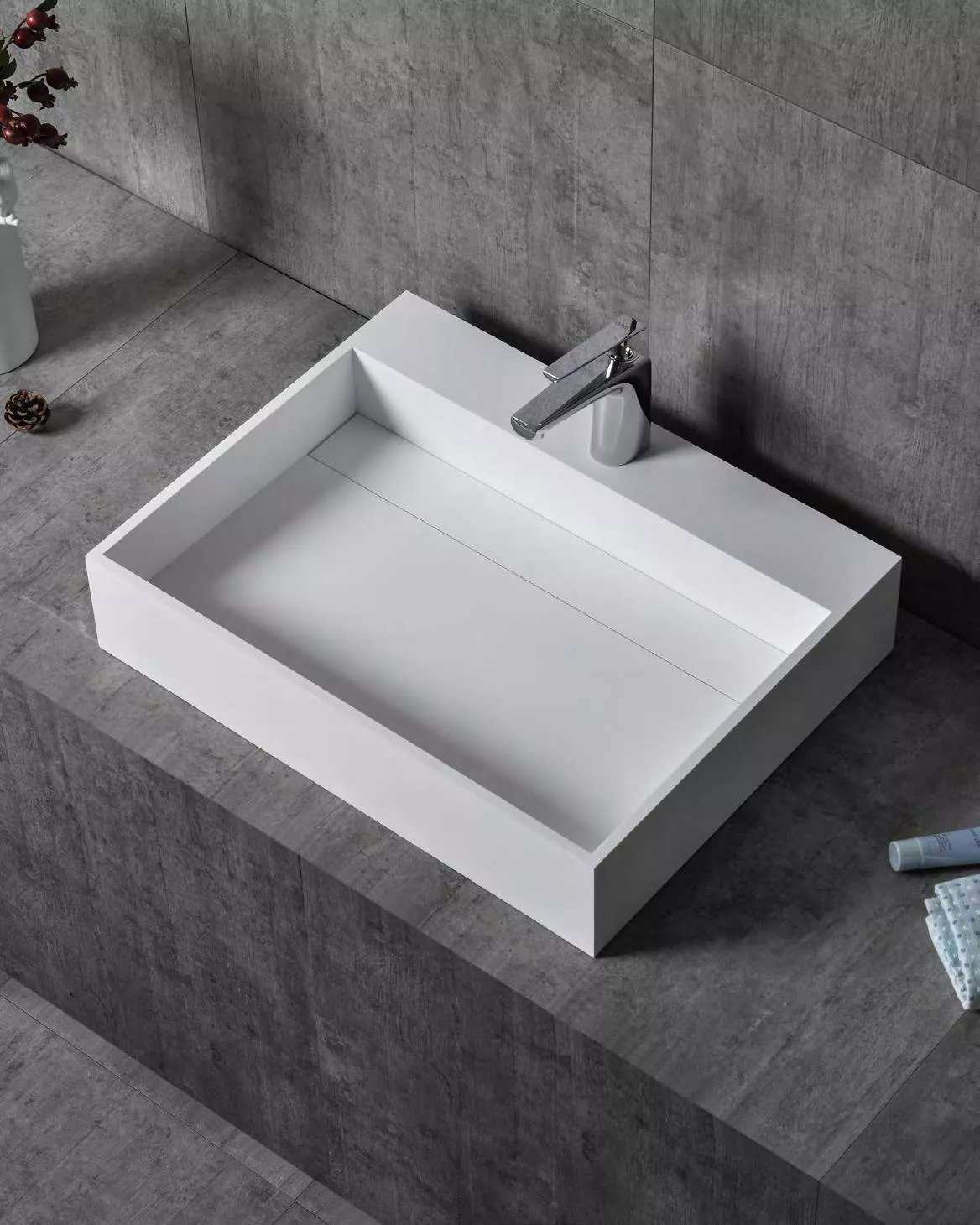 Square Solid Surface Basin STLBS5992