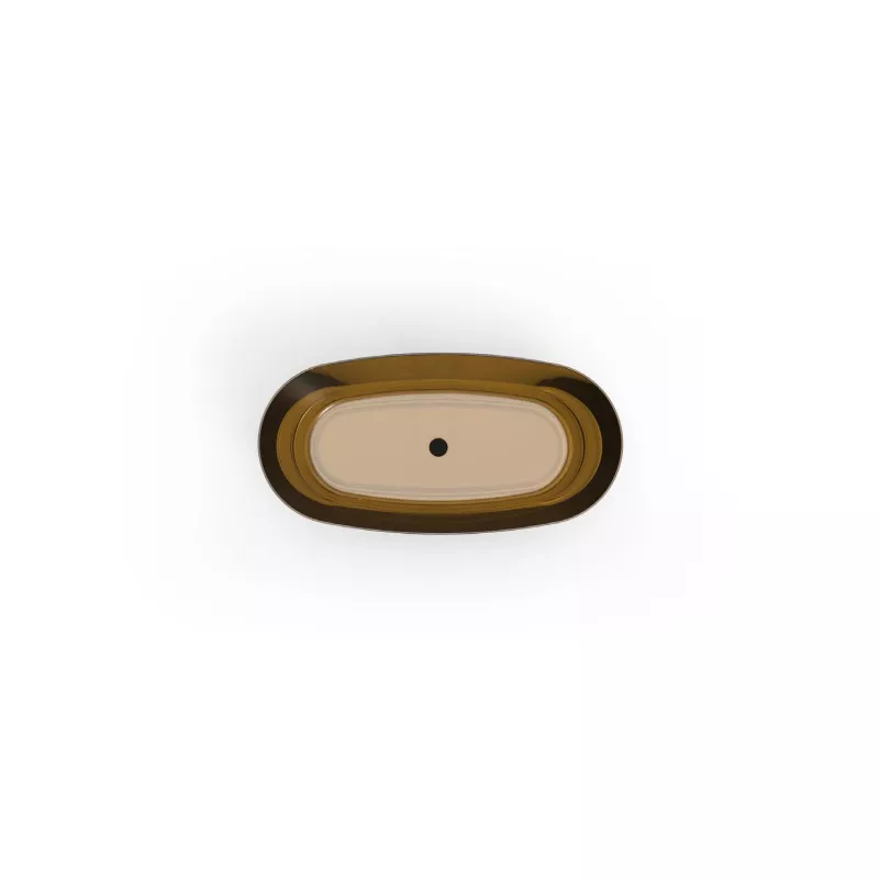  Hotel Transparent Bronze Oval Bathtub-STLBB6141