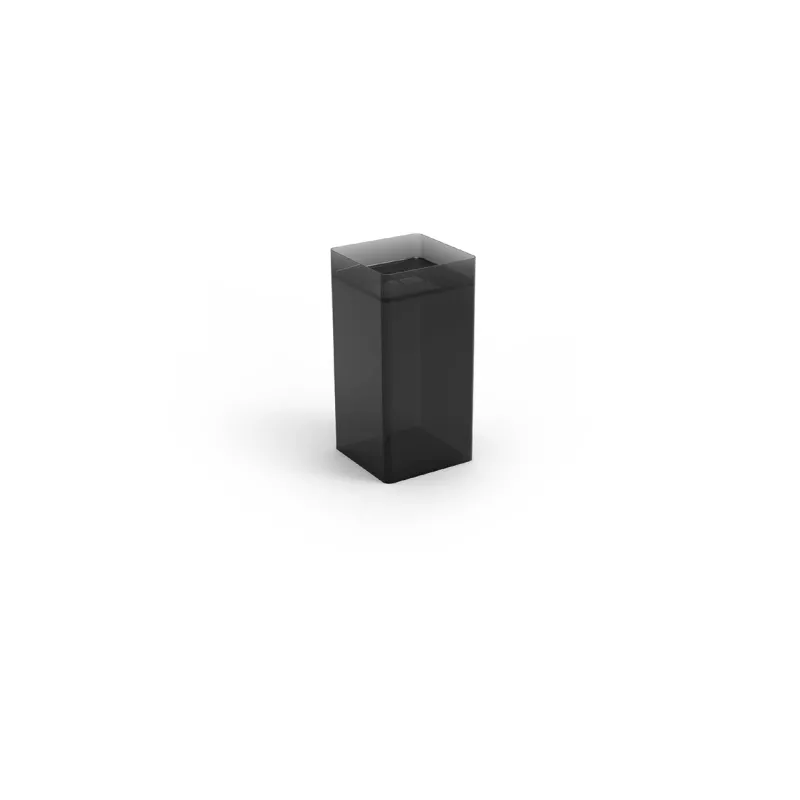 Black Transparent Square Pedestal Basin STLBS6171