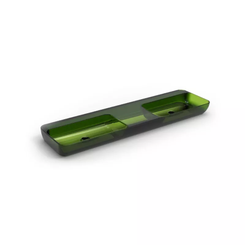 Green Double Transparent Countertop Basin STLBS6200