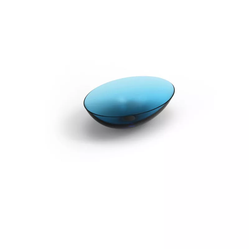 Blue Transparent Acrylic Oval Basin | STLBS6231
