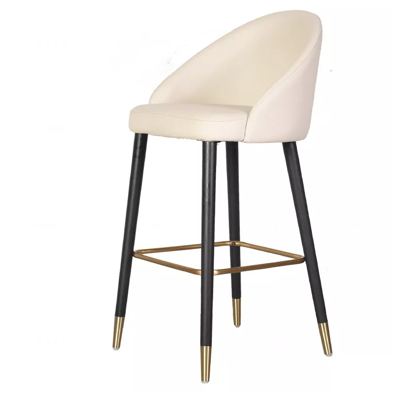 Hotel Beige Leatherette Bar Stool-STLOU6452