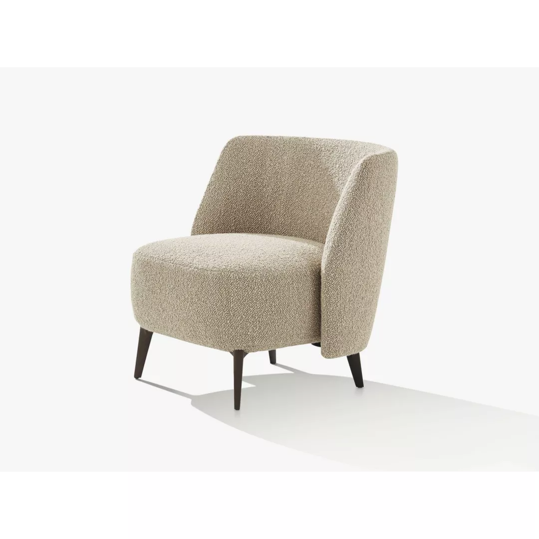 Hotel Two-Tone Bouclé Lounge Chair-STLOU6900
