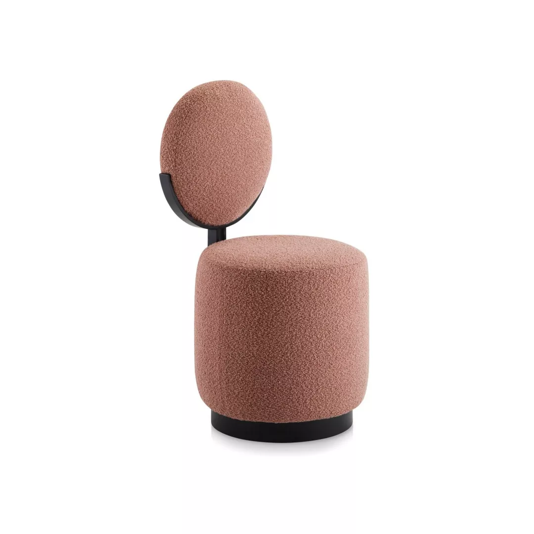 Modern Pink Upholstered Chair with Round Back - STLOU6929