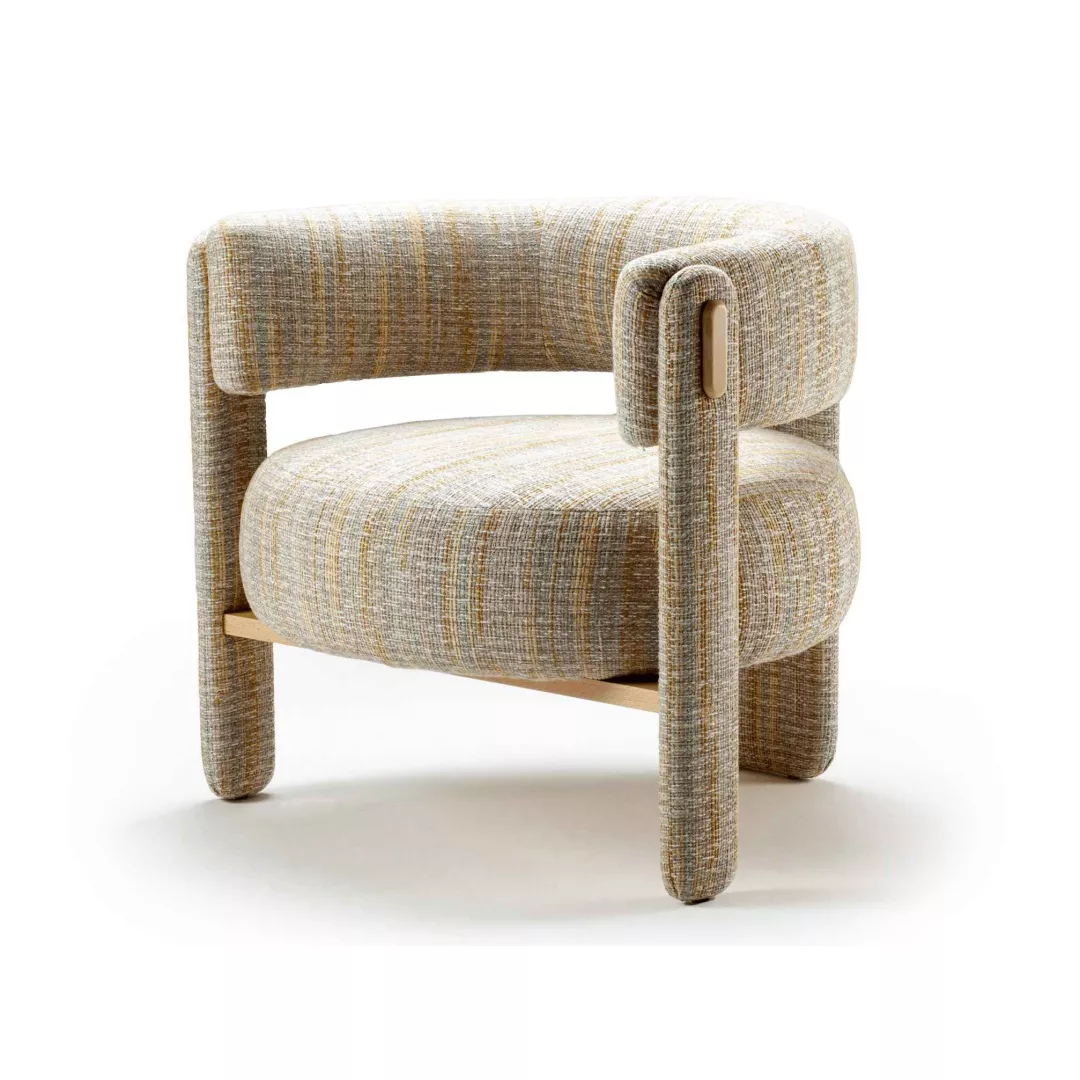 Modern Upholstered Lounge Chair with Rounded Arms - STLOU6930