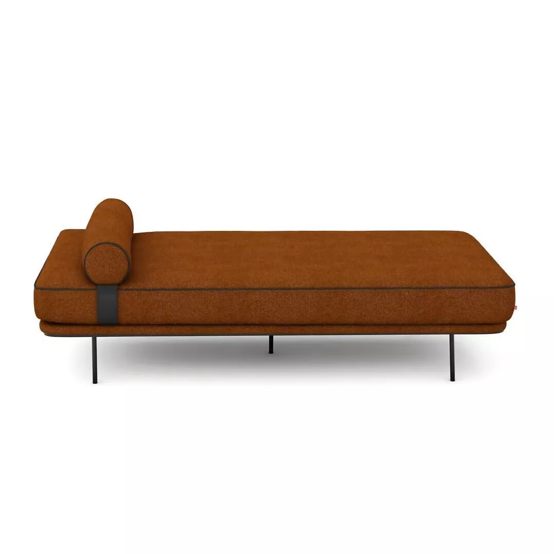 Hotel Bolster-Backed Daybed in Rust Fabric – STLSF7023