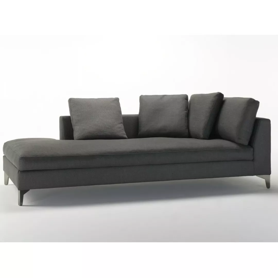 Hotel Dark Grey Upholstered Lounge Chaise – STLSF7041