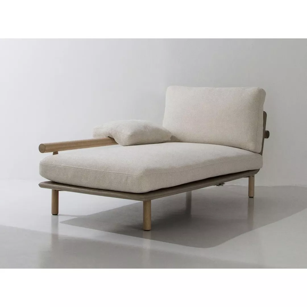 Hotel Minimalist Chaise with Wooden Frame – STLSF7032