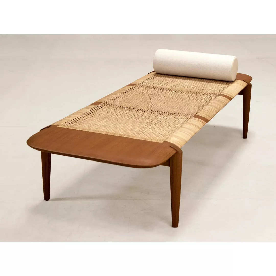 Cane-Weave Daybed on Teak Frame - STLSF7098