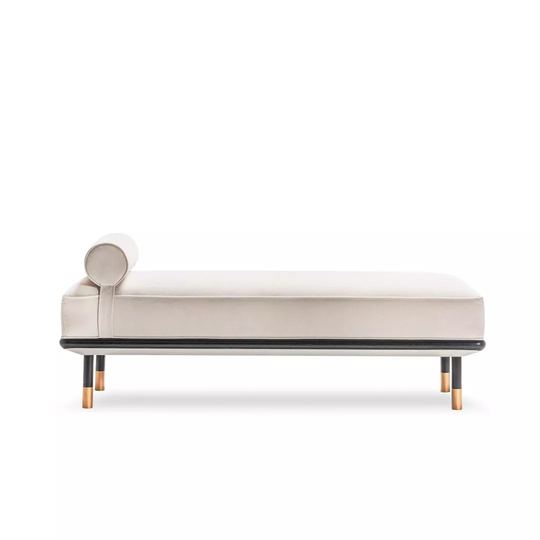 Velvet Daybed on Ebony Platform - STLSF7097
