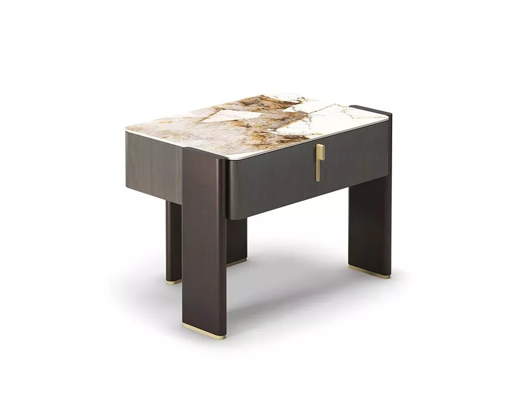 Luxury Marble Top Hotel Bedside Table – STLNT7376