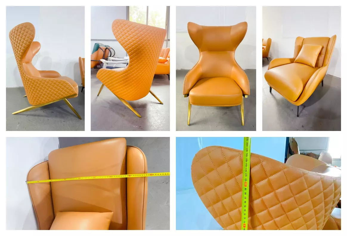 Custom High-Back Hotel Lounge Chair Production