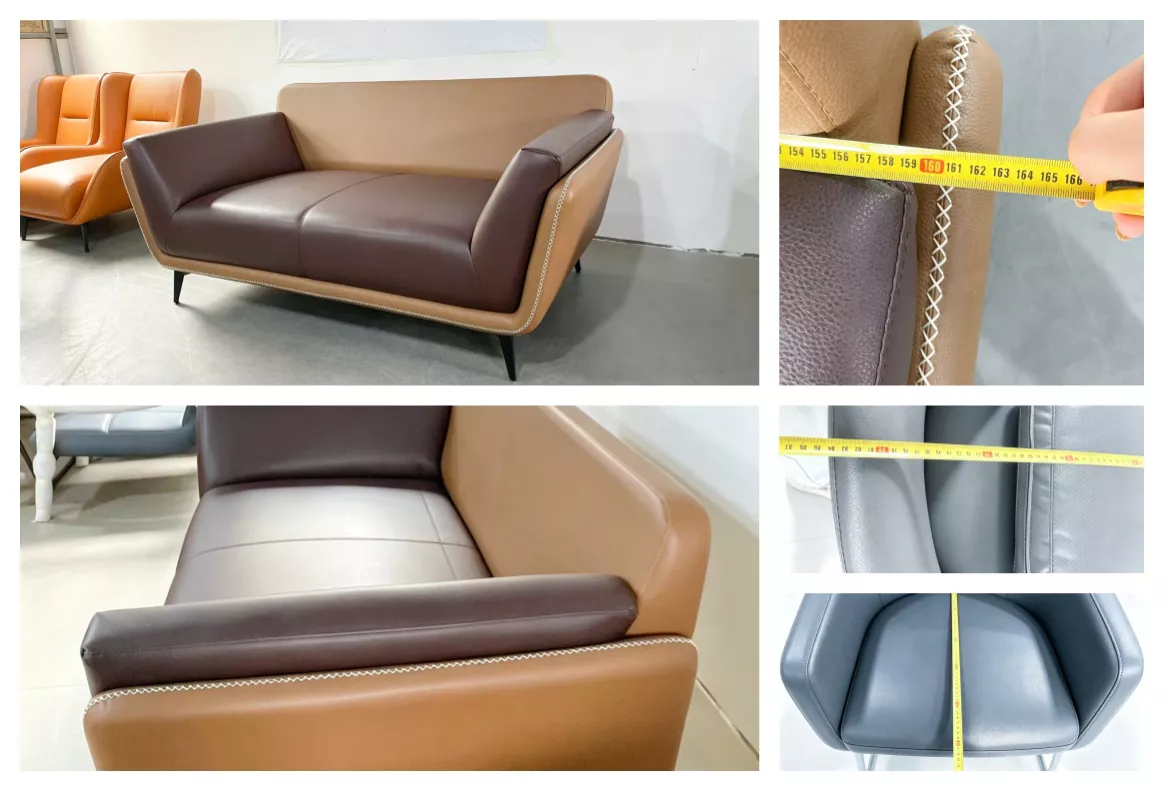 Custom Two-Tone Hotel Sofa Production