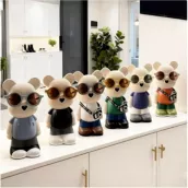 Modern Cartoon Bear Decorative Figurine Set-STL-HDA-BF-01